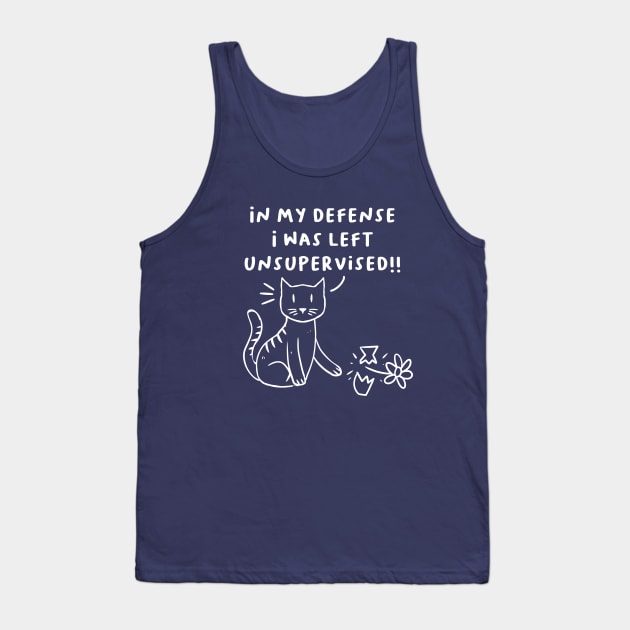 In my defense I was left unsupervised naughty cat kitten Tank Top by A Comic Wizard